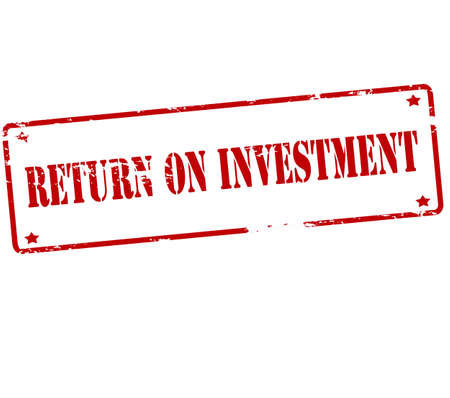 Rubber stamp with text return of investment inside, vector illustrationのイラスト素材