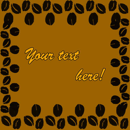 Isolated coffee brown beans on backgroundのイラスト素材