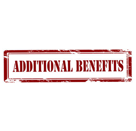 Rubber stamp with text additional benefits inside, vector illustrationのイラスト素材