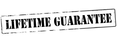 Rubber stamp with text lifetime guarantee inside, vector illustrationのイラスト素材