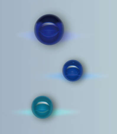 blue and green marbles, glassのイラスト素材