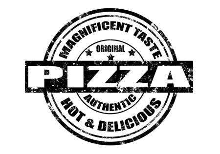Grunge Rubber Stamp With Word Pizza Magnificient Taste Inside Vector Illustrationのイラスト素材 イメージマート