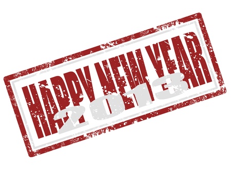 Grunge rubber stamp with word happy new year insideのイラスト素材