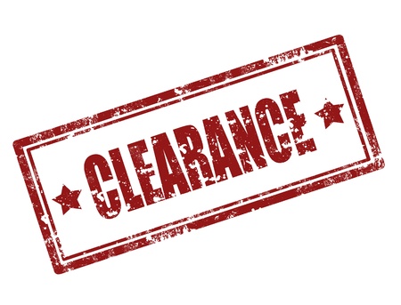 Grunge rubber stamp with word clearance inside ,vector illustrationのイラスト素材