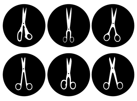 Set of vector icon isolated - Scissorsのイラスト素材