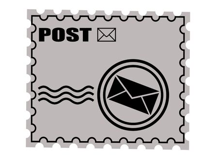 Post stamp template,vector illustrationのイラスト素材