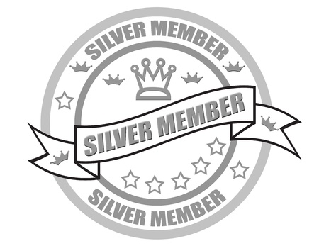 Silver member stampのイラスト素材