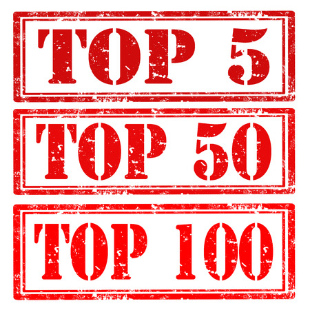 Set of grunge rubber stamps with text Top,vector illustrationのイラスト素材