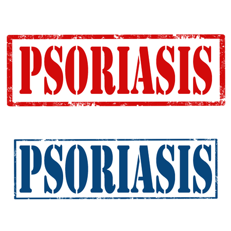 Set of grunge rubber stamps with text Psoriasis,vector illustrationのイラスト素材