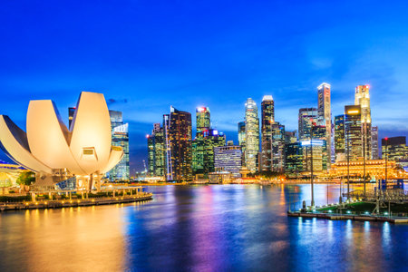 Singapore city skyline.のeditorial素材