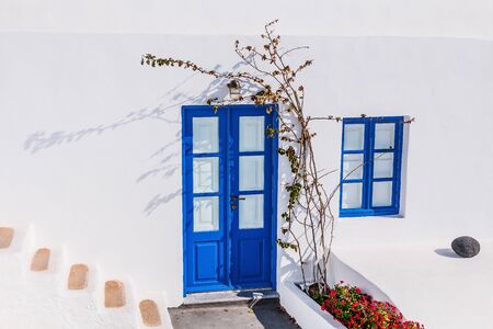 Santorini, Greece. Traditional greek house in Oia.の写真素材