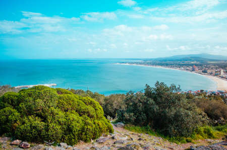 Hill top view from a famous beach in Maldonado area, Uruguay.の写真素材