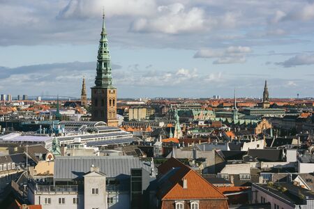 Aerial view of Copenhagen, Denmarkの写真素材