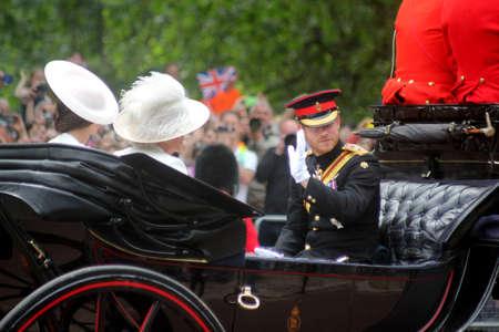 The Duchess of Cambridge with The Duchess of Cornwall & Prince Harryのeditorial素材