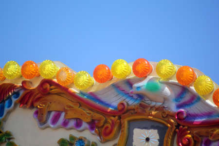 Abstract Colourful Carousel Scene Brighton West Sussex Englandの写真素材
