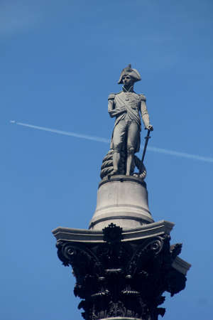 Nelsons Column London Englandの写真素材