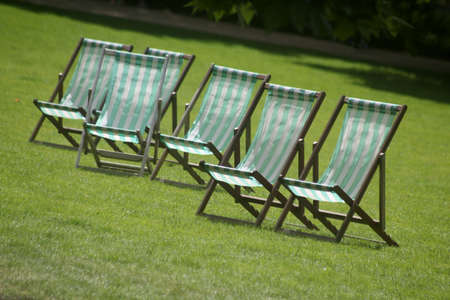 Abstract Deck Chairs London Englandの写真素材