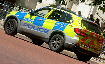 British Police Vehicle London Englandのeditorial素材