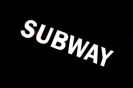 Subway Sign Sceneの写真素材