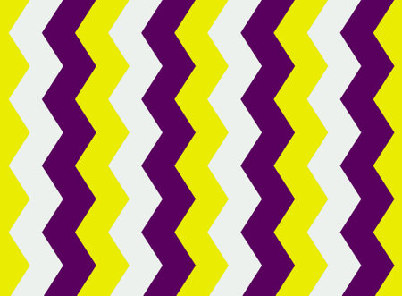 Seamless pattern with wavy lines in purple and yellow colorsの写真素材