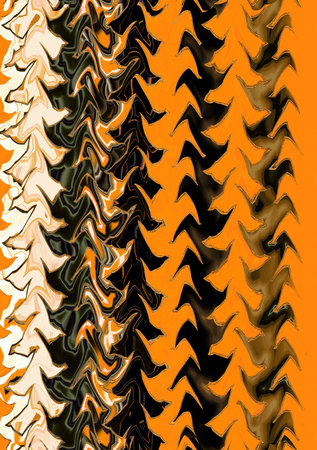 Seamless abstract pattern in black, yellow and orange tones.