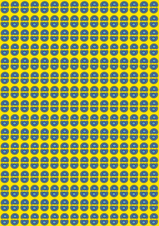 Seamless pattern with smiley faces on yellow background. Vector illustration.