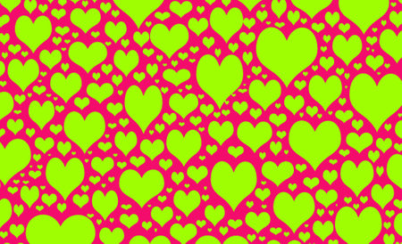 Seamless pattern with hearts on a pink background.の写真素材