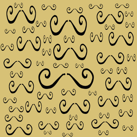 Seamless pattern of moustache illustration.の写真素材