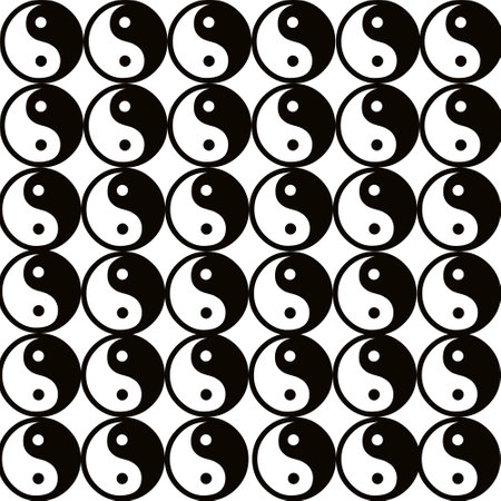 Seamless pattern with yin and yang.の写真素材