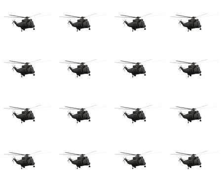 Helicopter silhouettes isolated on white background.の写真素材