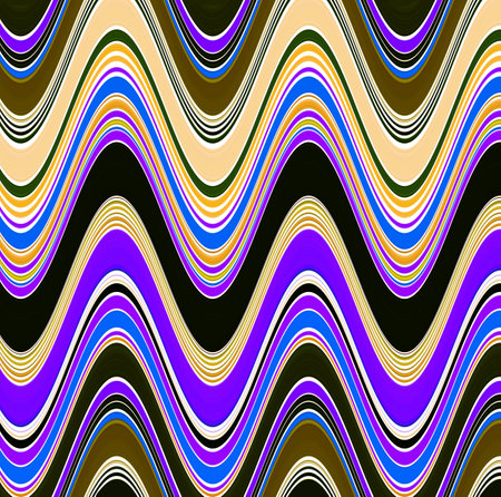 Seamless pattern with multicolored wavy lines.