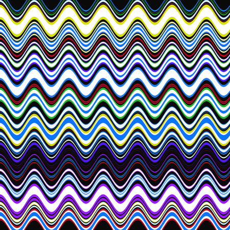 Seamless pattern with wavy, zigzag lines.