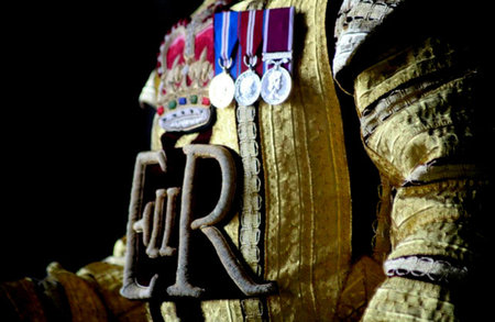 close up shot of a Royal Indian Army soldier