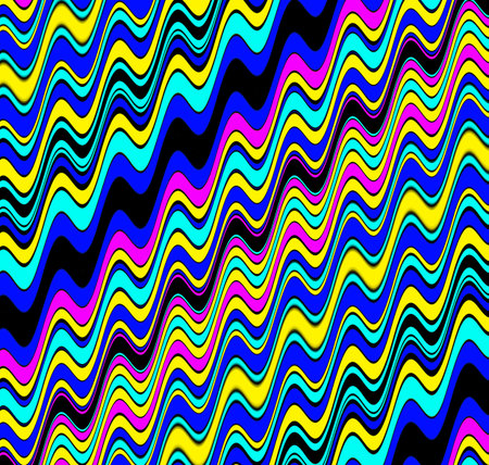 Abstract wavy background. Psychedelic pattern with optical illusion.