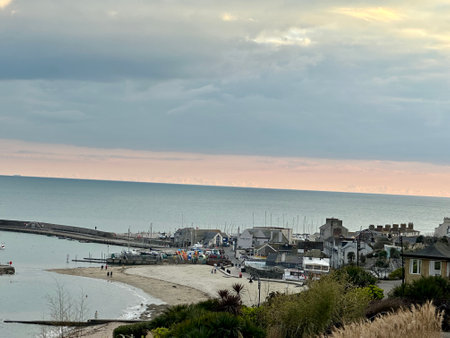 A view of the seaside town.の写真素材