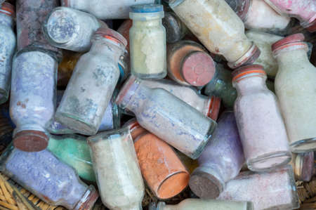 moroccan vials in a medicine shopの写真素材
