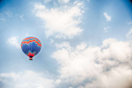 ballon in flyght in a sunny dayの写真素材