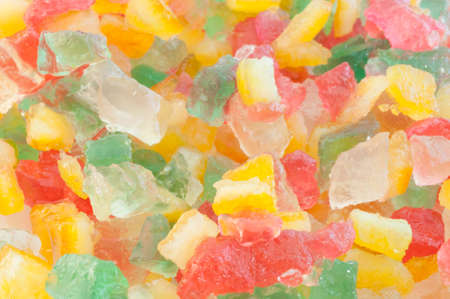 beautiful background of colored candied fruitの写真素材