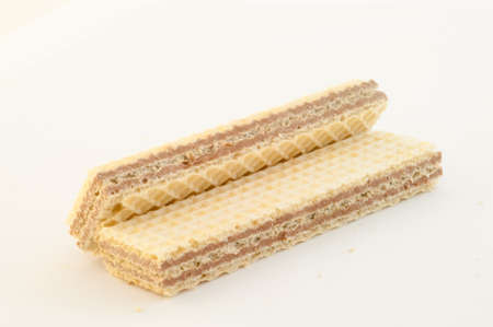 beautiful macro and details of traditional hazelnuts waferの写真素材