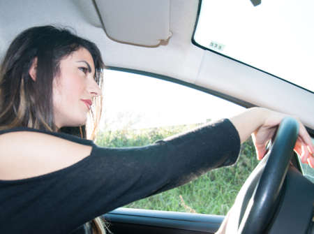 female driver that drive his car
