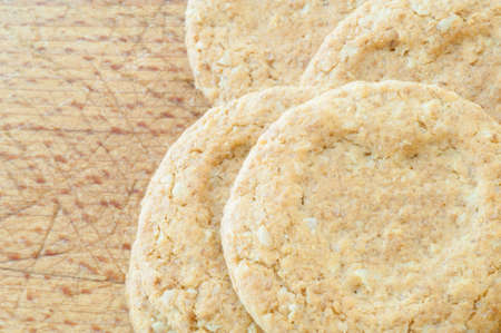 macro background of whole cookies in studio