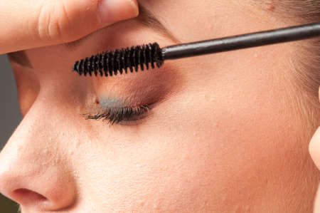 beautiful macro detail in a eye make-up processingの写真素材