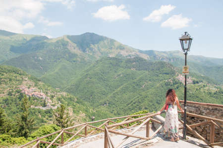 beautiful landscape in triora in a sunny dayの写真素材