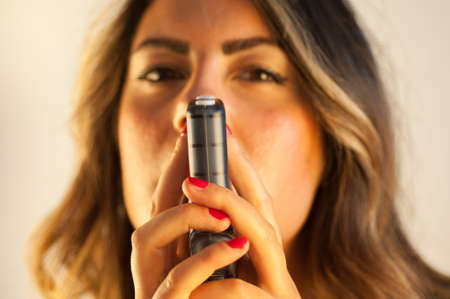 a beautiful chili gun for girl protectionの写真素材