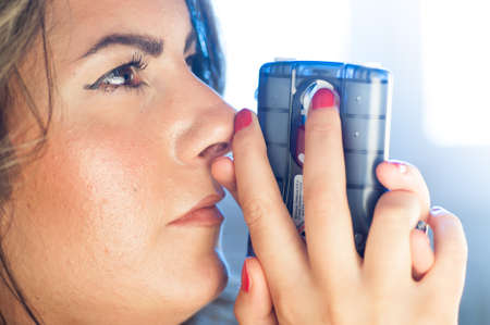 a beautiful chili gun for girl protectionの写真素材