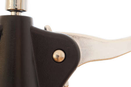 beautiful macro detail of corkscrew in white backgroundの写真素材