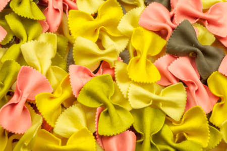 beautiful colored pasta backgroundの写真素材