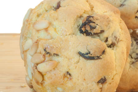 beautiful macro of pine nuts cookiesの写真素材