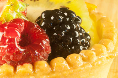 beautiful macro of italian fuit pastryの写真素材