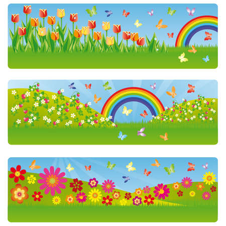 Spring banners. のイラスト素材
